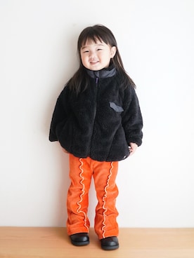 「アイテム（ブルゾン）」を使った、haa__fuuさん（キッズ・90cm）の冬コーディネート