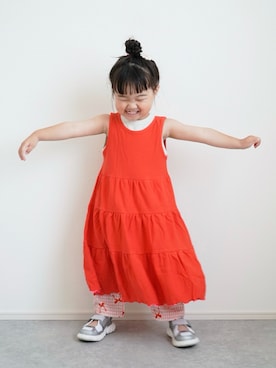 「BREEZE（ブリーズ）のアイテム」を使った、しなつさん（キッズ・90cm）の夏コーディネート