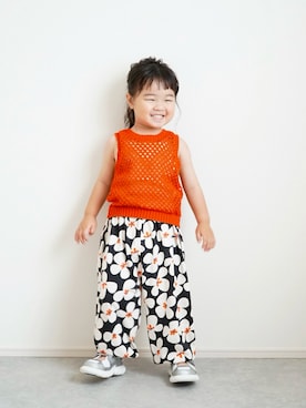 「Ocean&Ground（オーシャン&グラウンド）のアイテム」を使った、しなつさん（キッズ・90cm）の夏コーディネート