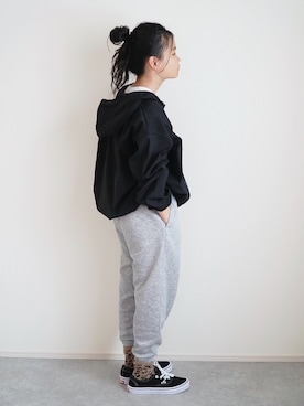 「アイテム（ブルゾン）」を使った、haa__fuuさん（キッズ・145cm）の秋コーディネート