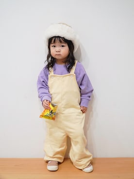 「アイテム（オールインワン・サロペット）」を使った、haa__fuuさん（キッズ・154cm）の秋コーディネート