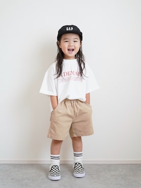 「VANS(バンズ)のアイテム」を使った、しなつさん(キッズ・90cm)の夏コーディネート