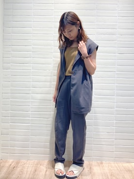 「Samansa Mos2 blue（サマンサモスモスブルー）のアイテム（その他アウター）」を使った、ayaka＊さん（レディース・158cm）の夏コーディネート