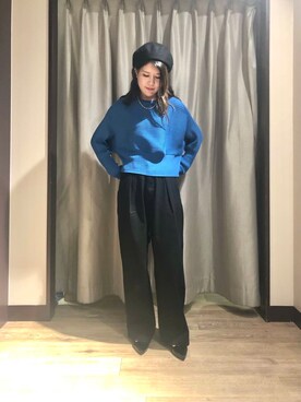 「ITEMS URBANRESEARCH（アイテムズ アーバンリサーチ）のアイテム（チノパンツ）」を使った、rikaさん（レディース・163cm）の秋コーディネート