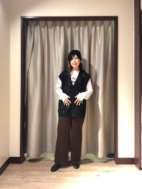 「SMELLY（スメリー）のシャギービーニー（ニットキャップ/ビーニー）」を使った、rikaさん（レディース・163cm）の秋コーディネート