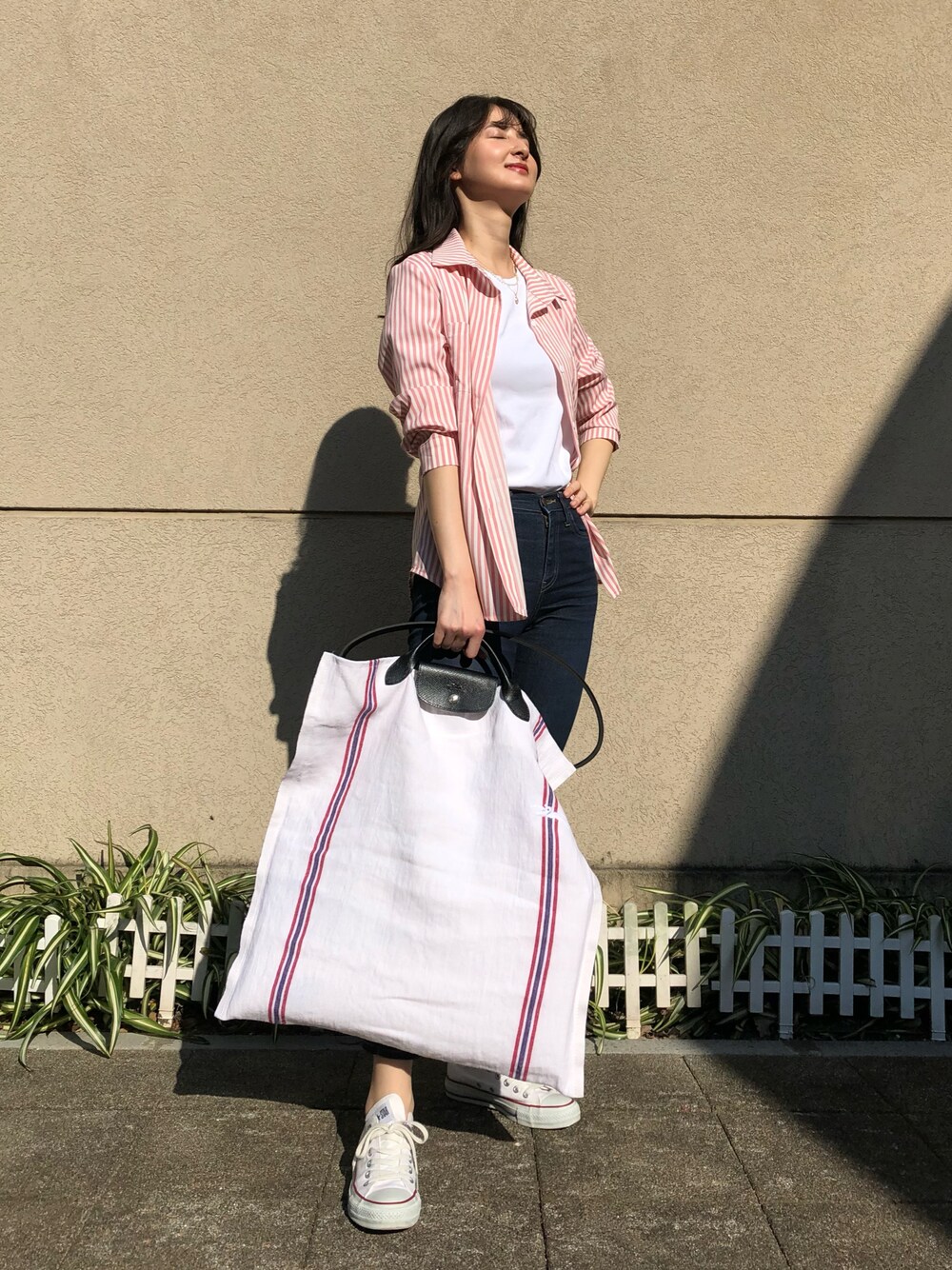 如月さえ|LONGCHAMPのトートバッグを使ったコーディネート - WEAR