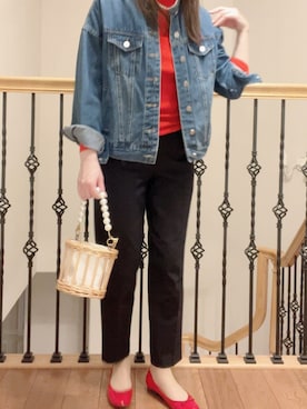 「アイテム（バレエシューズ）」を使った、junjunさん（レディース・162cm）の秋コーディネート