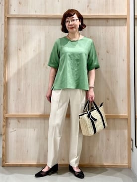 「イエベ」｜「アイテム（パンプス）」を使った、THE SHOP TK officialさん（レディース・158cm）の春コーディネート
