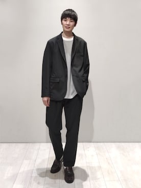 「THE SHOP TK （ザ ショップ ティーケー ）のアイテム（テーラードジャケット）」を使った、THE SHOP TK officialさん（メンズ・178cm）の春コーディネート
