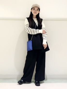 「デイリーカジュアル」｜「アイテム（キャップ）」を使った、THE SHOP TK officialさん（レディース・150cm）の秋コーディネート