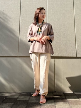 「シンプル・ベーシック」｜「アイテム（財布/小物）」を使った、THE SHOP TK officialさん（レディース・154cm）の夏コーディネート