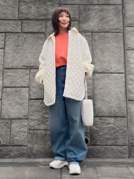 「シンプル・ベーシック」｜「アイテム（その他アウター）」を使った、THE SHOP TK officialさん（レディース・148cm）の冬コーディネート