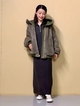 「シンプル・ベーシック」｜「アイテム（ブルゾン）」を使った、THE SHOP TK officialさん（レディース・150cm）の秋コーディネート