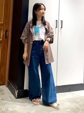 「シンプル・ベーシック」｜「アイテム（ブルゾン）」を使った、THE SHOP TK officialさん（レディース・148cm）の夏コーディネート