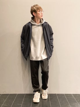 「リバーシブル」｜「アイテム（パーカー）」を使った、THE SHOP TK officialさん（メンズ・168cm）の冬コーディネート