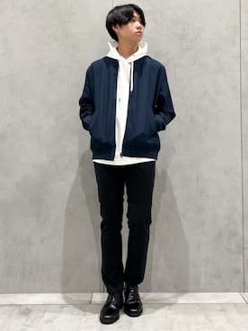 「シンプル・ベーシック」｜「アイテム（ブルゾン）」を使った、THE SHOP TK officialさん（メンズ・173cm）の秋コーディネート