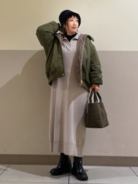 「シンプル・ベーシック」｜「アイテム（ブルゾン）」を使った、THE SHOP TK officialさん（レディース・148cm）の秋コーディネート