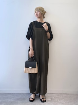 「シンプル・ベーシック」｜「アイテム（オールインワン・サロペット）」を使った、THE SHOP TK officialさん（レディース・163cm）の夏コーディネート
