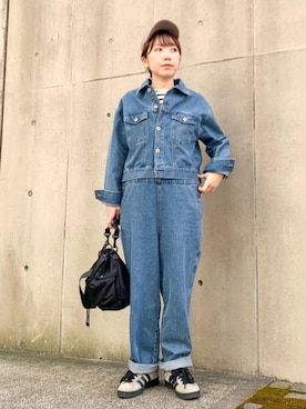 「シンプル・ベーシック」｜「アイテム（オールインワン・サロペット）」を使った、THE SHOP TK officialさん（レディース・158cm）の春コーディネート