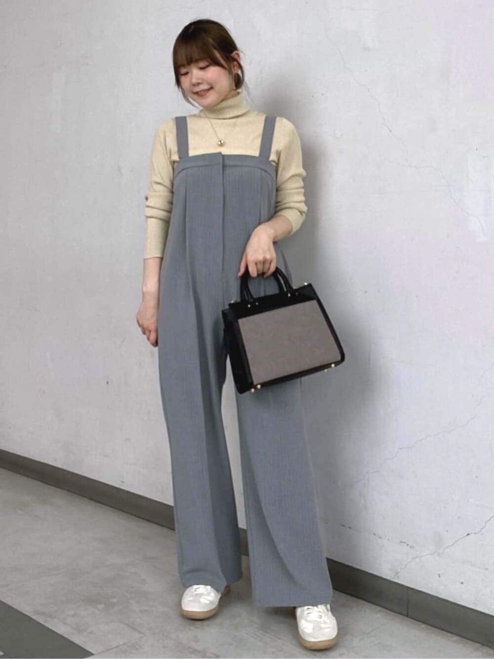 【THE SHOP TK】グレー ストライプ サロペット ＴＫ THE SHOP TK】グレー ストライプ サロペット TK