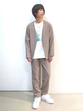 「デイリーカジュアル」｜「アイテム（セットアップ）」を使った、THE SHOP TK officialさん（メンズ・167cm）の春コーディネート
