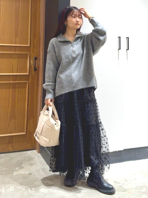 THE SHOP TK ニット セーター ハーフジップリラックスニット