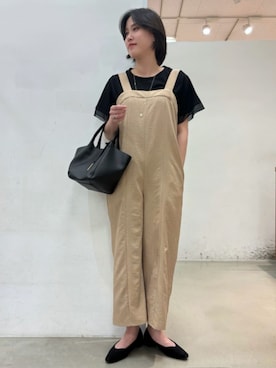 「シンプル・ベーシック」｜「アイテム（オールインワン・サロペット）」を使った、THE SHOP TK officialさん（レディース・168cm）の春コーディネート