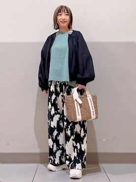 「シンプル・ベーシック」｜「アイテム（ブルゾン）」を使った、THE SHOP TK officialさん（レディース・148cm）の春コーディネート