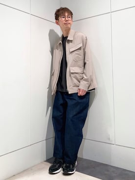 「シンプル・ベーシック」｜「アイテム（ブルゾン）」を使った、THE SHOP TK officialさん（メンズ・168cm）の春コーディネート