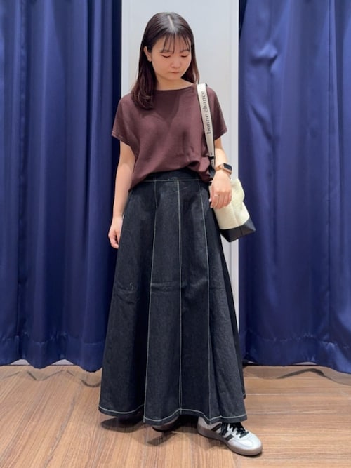 オールシーズン】デニムタックスカート/洗える（デニムスカート）｜THE