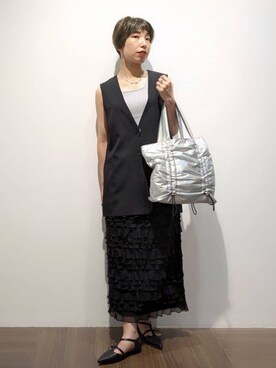 「サステナブル」｜「アイテム（トートバッグ）」を使った、THE SHOP TK officialさん（レディース・160cm）の夏コーディネート