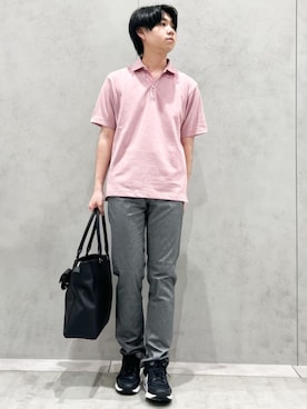 「アイテム（ポロシャツ）」を使った、THE SHOP TK officialさん（メンズ・173cm）の夏コーディネート