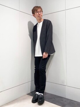 「シンプル・ベーシック」｜「アイテム（セットアップ）」を使った、THE SHOP TK officialさん（メンズ・168cm）の春コーディネート