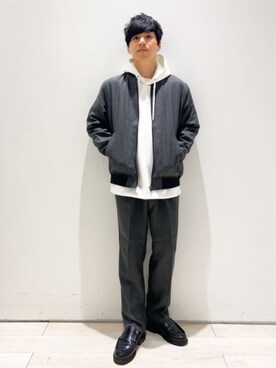 「シンプル・ベーシック」｜「アイテム（ブルゾン）」を使った、THE SHOP TK officialさん（メンズ・165cm）の秋コーディネート