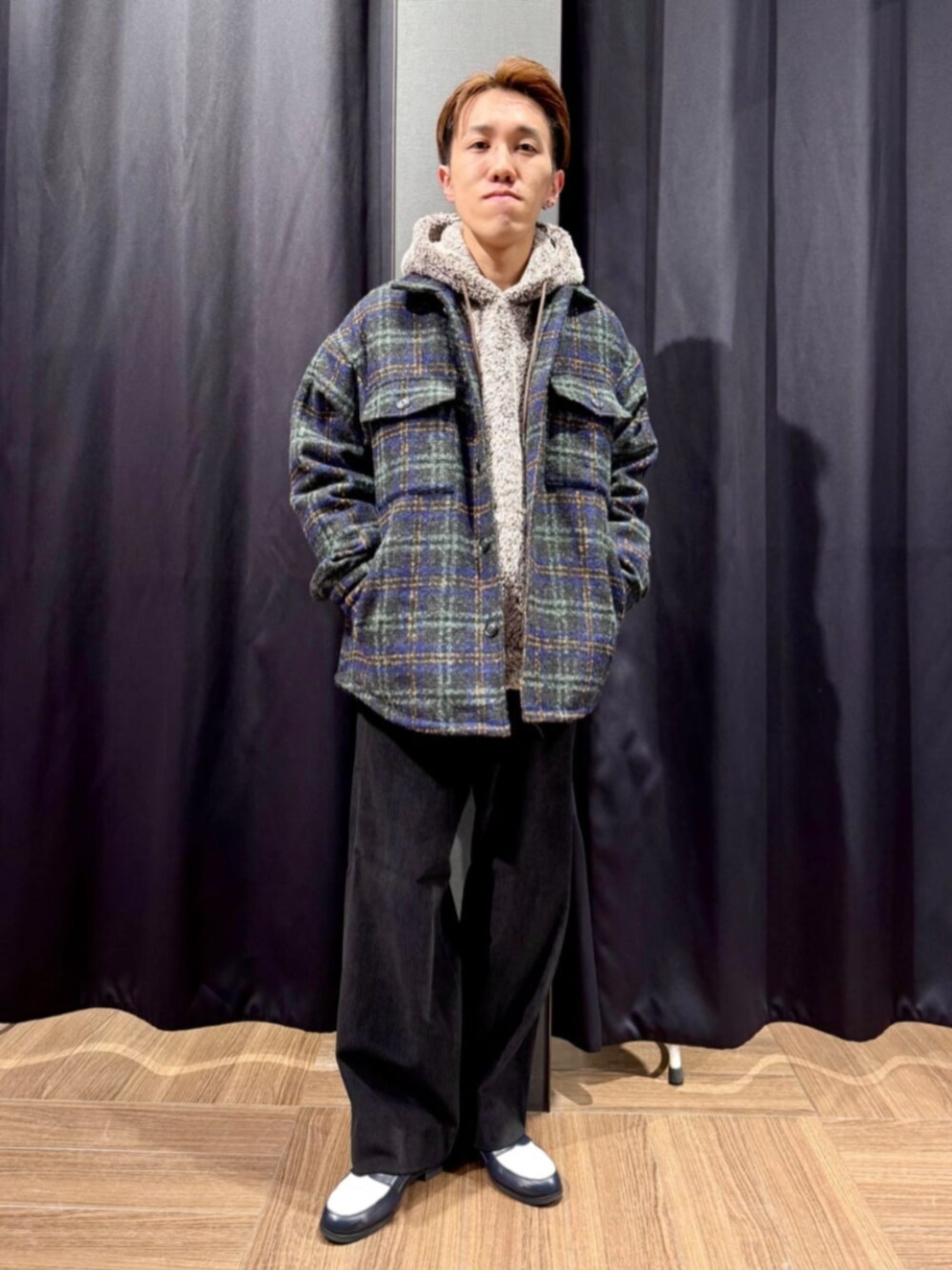 ジャケット コート ツイード 秋春コーデ チェック柄 好バランス org.jpg