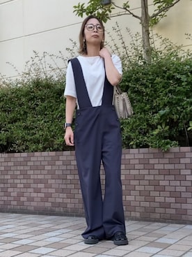 「シンプル・ベーシック」｜「アイテム（オールインワン・サロペット）」を使った、THE SHOP TK officialさん（レディース・156cm）の夏コーディネート