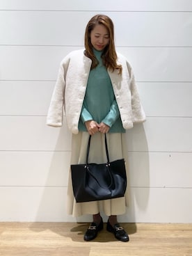 「デイリーカジュアル」｜「アイテム（ブルゾン）」を使った、THE SHOP TK officialさん（レディース・165cm）の冬コーディネート