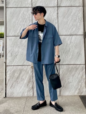 「防シワ加工」｜THE SHOP TK officialさん（メンズ・174cm）の夏コーディネート