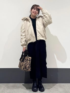 「シンプル・ベーシック」｜「アイテム（ブルゾン）」を使った、THE SHOP TK officialさん（レディース・156cm）の秋コーディネート