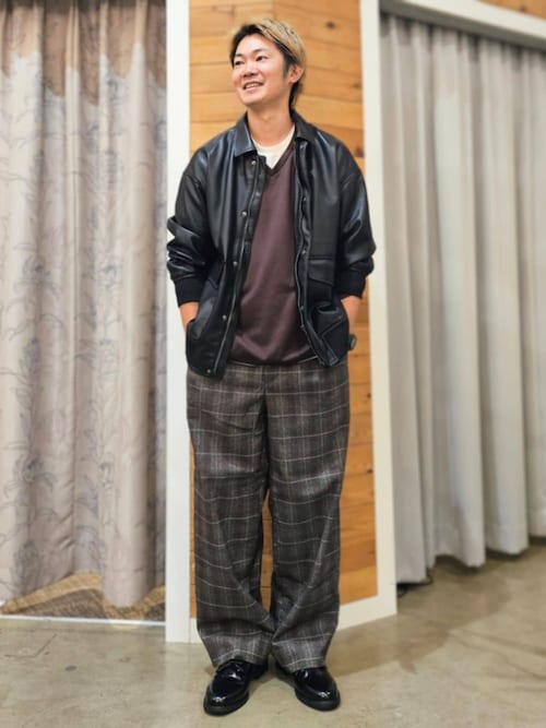 セール】畦編みフェイクレイヤードVネック長袖Tシャツ（Tシャツ