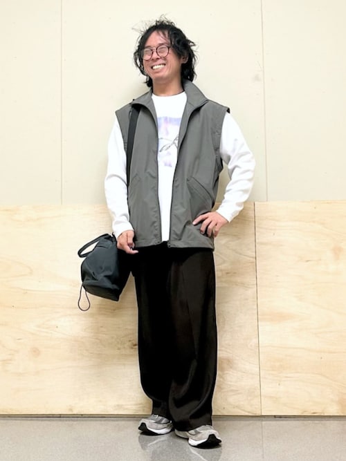 THE SHOP TK パンツ ツイルワイドスラックス メンズ : ZOZOTOWN