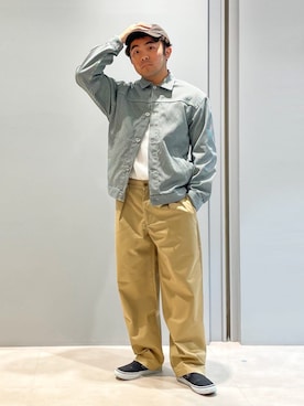「シンプル・ベーシック」｜「アイテム（ブルゾン）」を使った、THE SHOP TK officialさん（メンズ・163cm）の春コーディネート