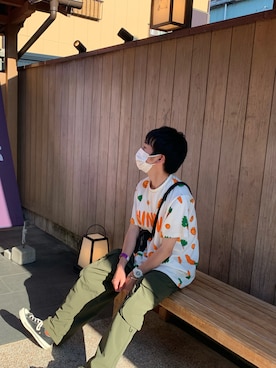 「PUNYUS（プニュズ）のアイテム」を使った、ゆーきさん（メンズ・160cm）の夏コーディネート
