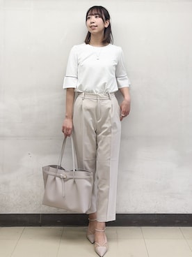 「index（インデックス）のアイテム（パンツ）」を使った、ゆりなさん（レディース・167cm）の春コーディネート