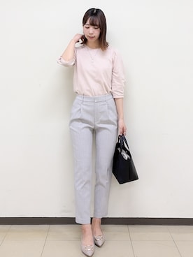 「index（インデックス）のアイテム（パンツ）」を使った、ゆりなさん（レディース・167cm）の春コーディネート