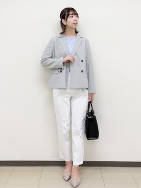 「index（インデックス）のアイテム（テーラードジャケット）」を使った、ゆりなさん（レディース・167cm）の春コーディネート