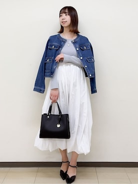 「index（インデックス）のアイテム（バッグ）」を使った、ゆりなさん（レディース・167cm）の春コーディネート