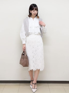 「index（インデックス）のアイテム（トップス）」を使った、ゆりなさん（レディース・167cm）の春コーディネート