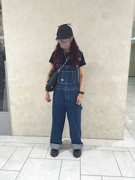 「アイテム（オールインワン・サロペット）」を使った、ゆさん（レディース・163cm）の夏コーディネート