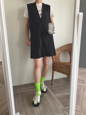 「DONOBAN（ドノバン）のアイテム（オールインワン・サロペット）」を使った、DONOBAN OFFICIALさん（レディース・166cm）の春コーディネート